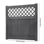120cm W X 90/120cm H Rhombus Garden Wood Fence Gate | 120cm