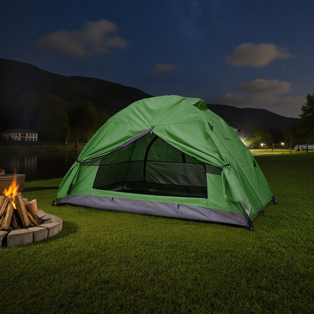 Portable Camping Tent With Detachable Top Cover