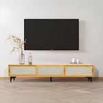 Wooden Tv Sand With Sliding Doors