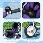 6 In 1 Kids Trike, Stroller With Parent Handle | Purple