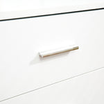 Freestanding Storage Cabinet W/ 3 Drawers 2 Shelves 4 Wheels | One Size | White