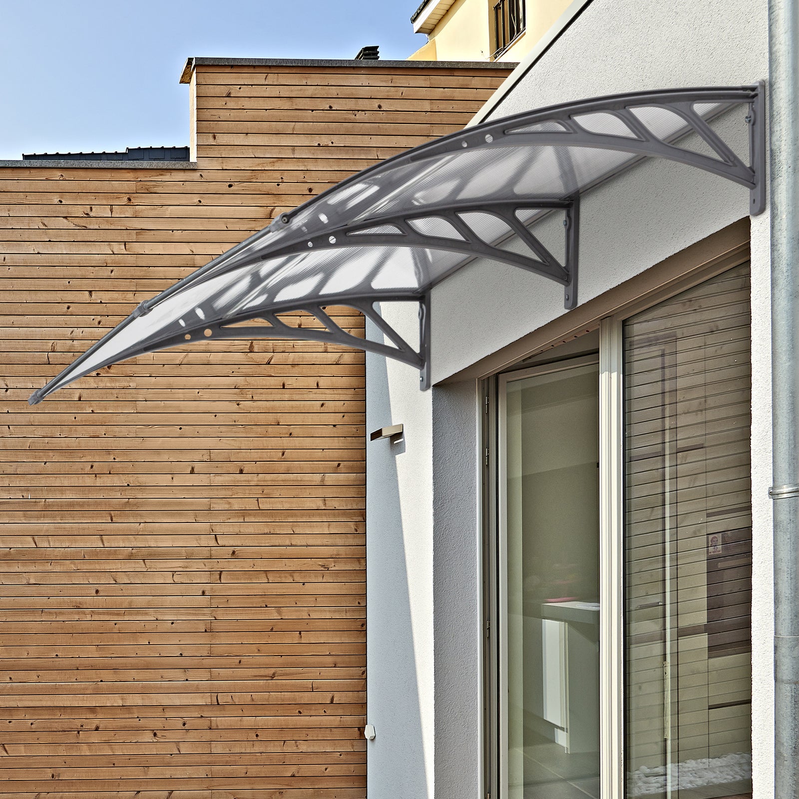 Door Canopy, Outdoor Rain Shelter, 196 X 75cm | White