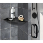 Bathroom Shower Grout Line Corner Shelf - Lines Design | Black