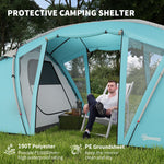 4-6 Man Family Tent, 2 Bedrooms, Living Room | Blue
