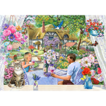 Enjoying The Garden - Big 500 Piece Jigsaw Puzzle For Adults, With Extra Large Pieces