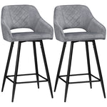 Velvet-touch Bar Stools Counter Set Of 2