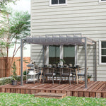 3 X 3(m) Outdoor Louvered Metal Pergola With Roof