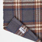 Wilson Handwoven Blue, Yellow And Brown Tartan 100% Cotton Rug | 200cm | Grey