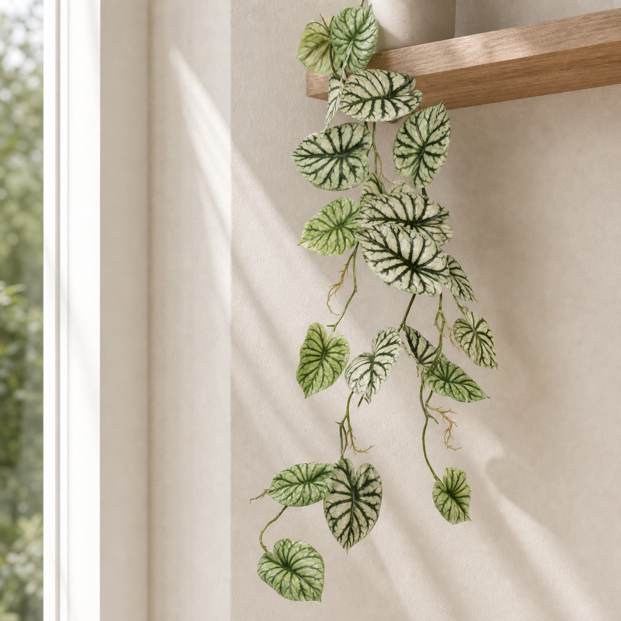 Artificial 120cm Trailing Hanging Plant Alocasia Dragon Scale