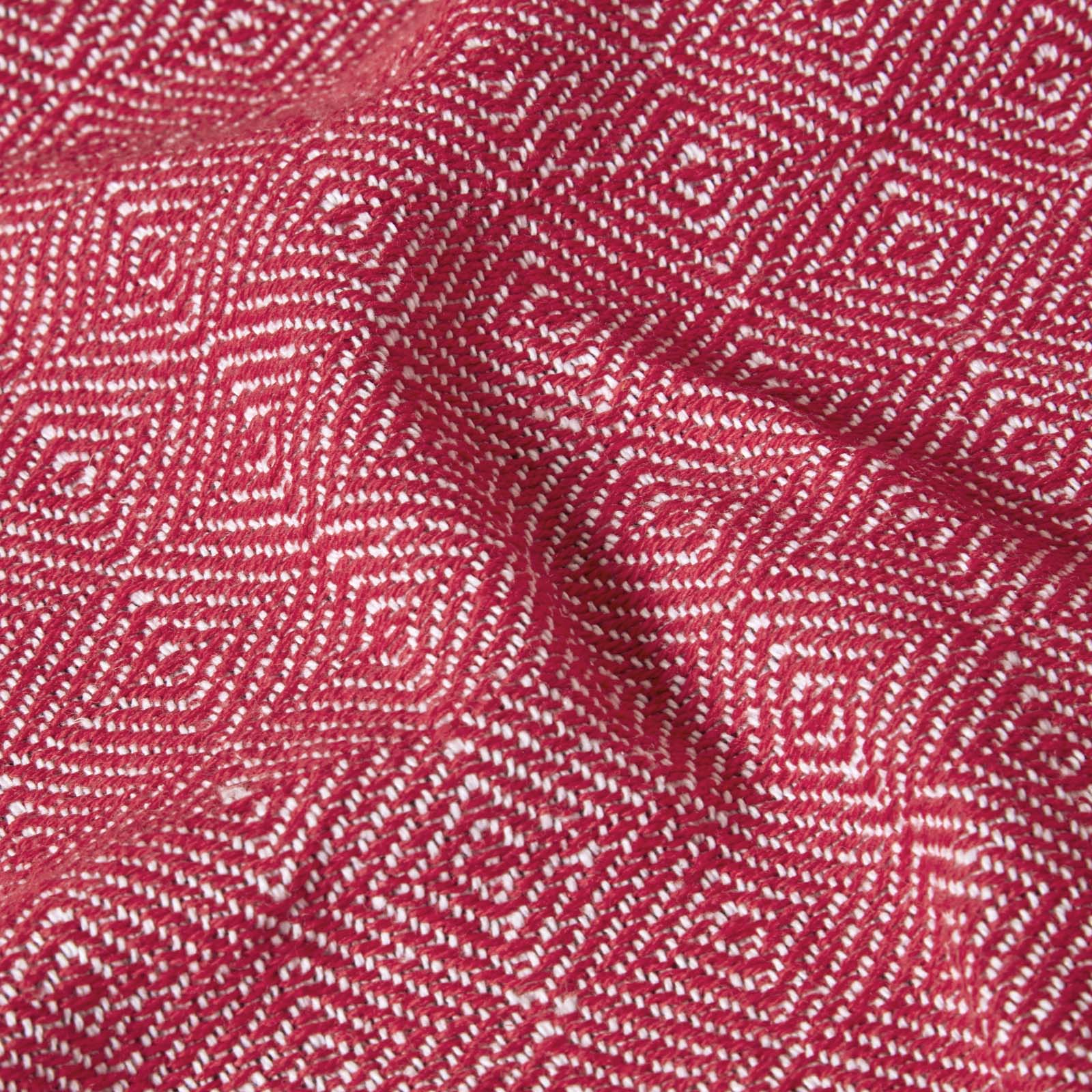 Malda Cotton Throw With Tassels | 255cm x 360cm | Red