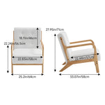 White Teddy Fleece Lounge Chair With Solid Wood Frame – Cozy Accent Chair With 28d Sponge Cushion