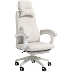 Home Office Swivel Chair W/ Footrest | White