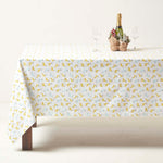 Majestic Stag 100% Cotton Grey Christmas Tablecloth | 178 x 305cm | Yellow & Grey