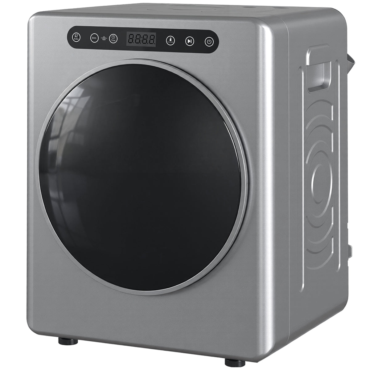 HOMCOM 5 Kg Portable Vented Tumble Dryer Machine With Timer, Silver Tone
