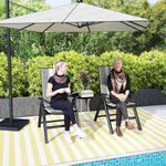 Outdoor Rattan Folding Chair, 5-position Backrest