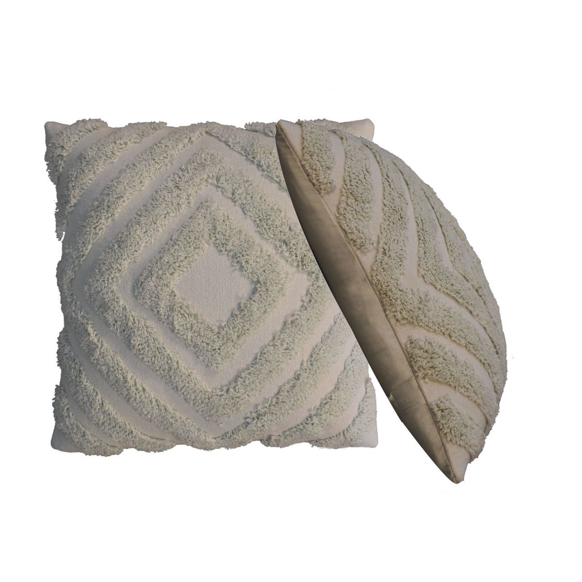 Diamond Cushion Set | Set of 2 | Sage Green