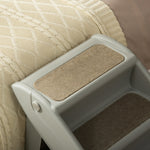 Four-step Foldable Pet Stairs W/ Non-slip Mats, For S, Xs Dogs | Gray