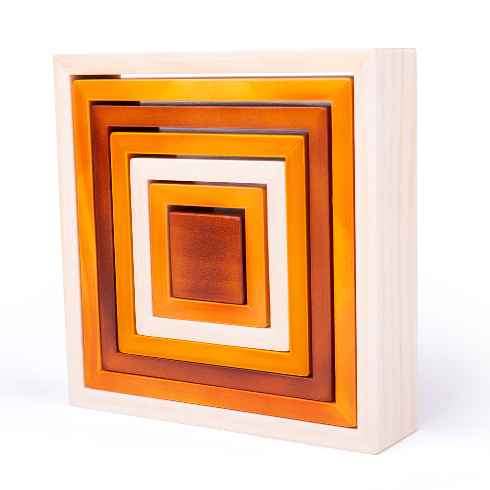 Wooden Stacking Squares, Stacking & Sorting Toy - 7 Pieces