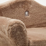 Plush Fold Out Sofa Pet Bed | Medium | Beige