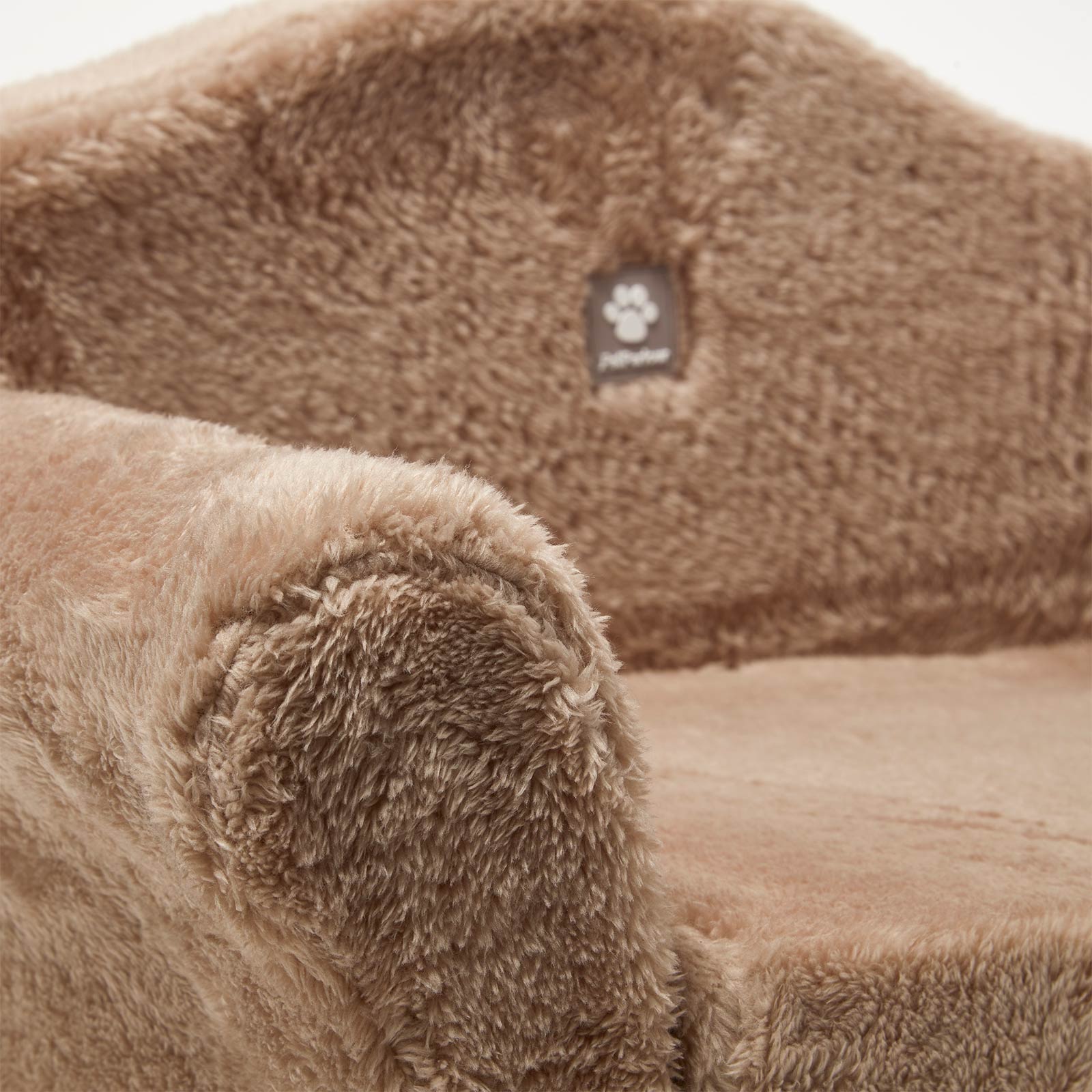 Plush Fold Out Sofa Pet Bed | Medium | Beige