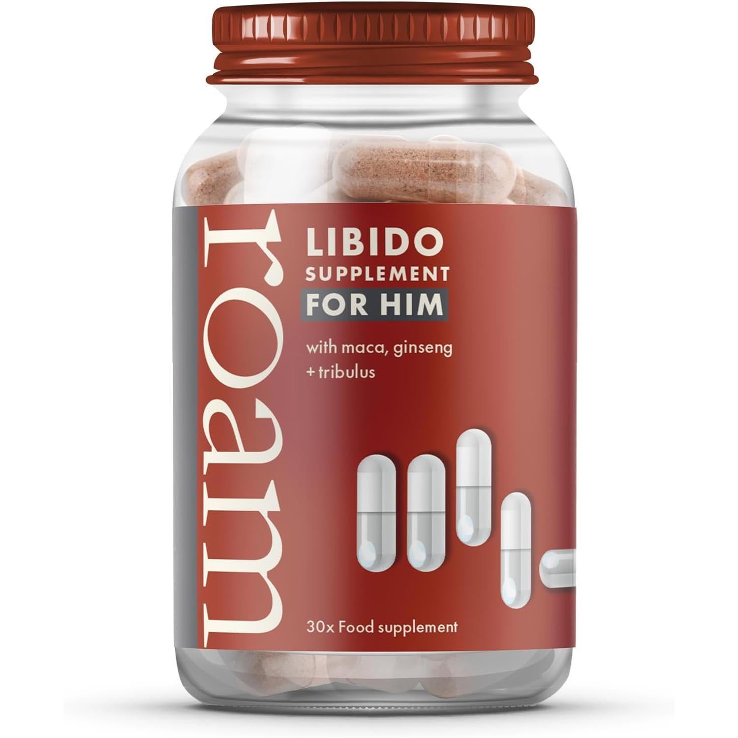 Libido For Him & Premium Latex Condom Bundle Male Vitality Boost Pack