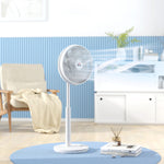 Pedestal Fan With Oscillating, Tilt, Adjustable Height Timer | One Size | White