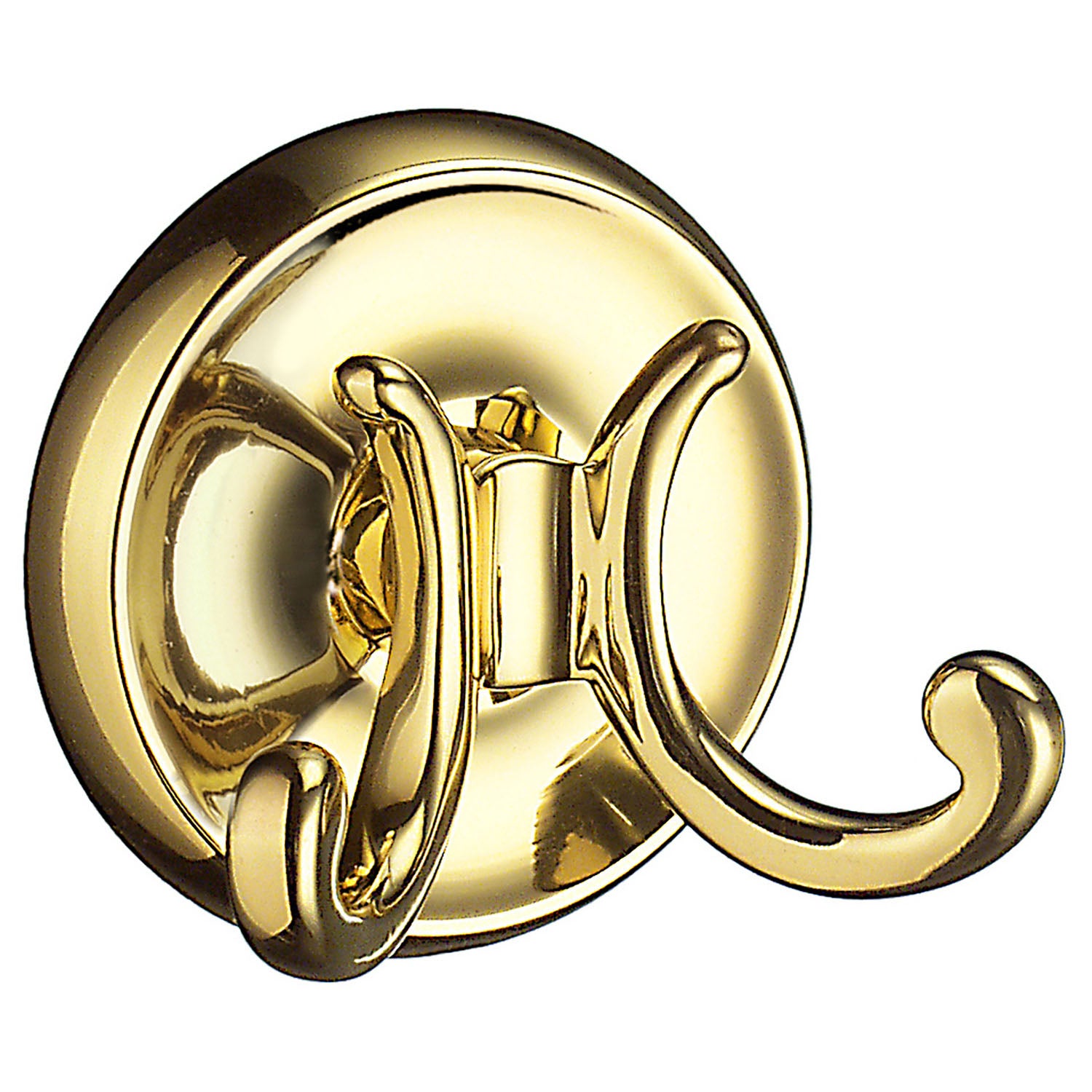 Towel Hooks Wall Mounted Storage Non-rust Brass Core | Double | Polished Brass