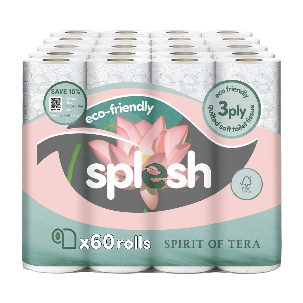 Toilet Roll, Spirits Of Tera – Quilted Soft 3-ply Tissue | 60 Rolls | White