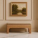 Rattan Harmony Cushioned Seat, Beige and Cream