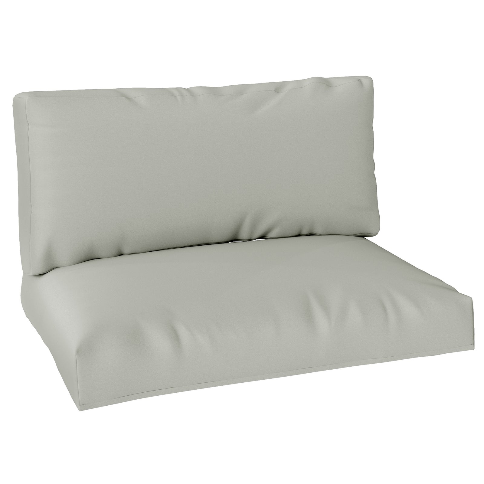 2 Seat Pallet Cushions 20cm Thick Outdoor Seat Pads | Light Grey