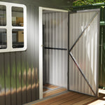 7 X 4ft Galvanised Steel Garden Shed With Foundation Kit | Dark Gray