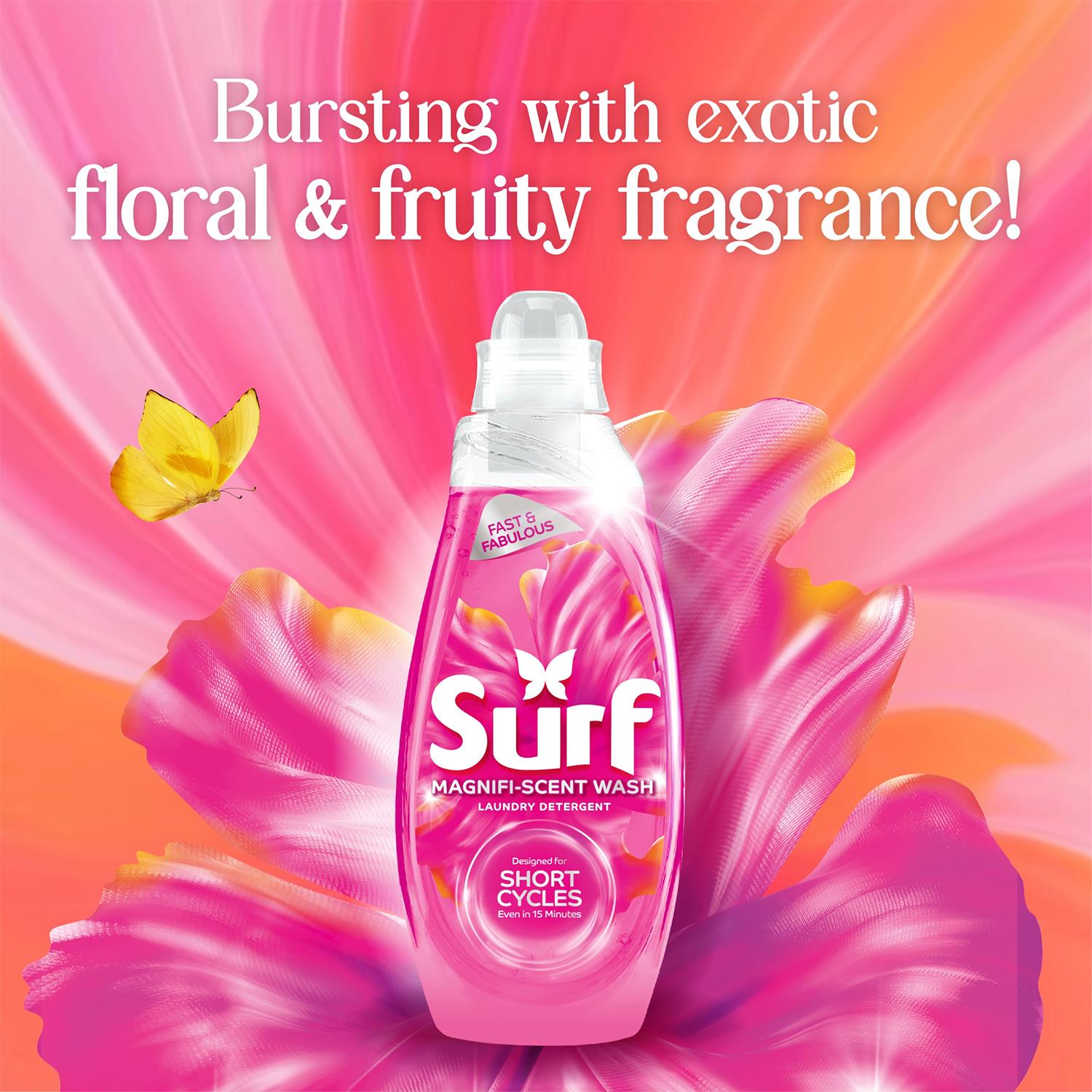 Liquid Laundry Detergent Magnifi-scent Wash Floral Fusion 1.485l - 55w, 4pk