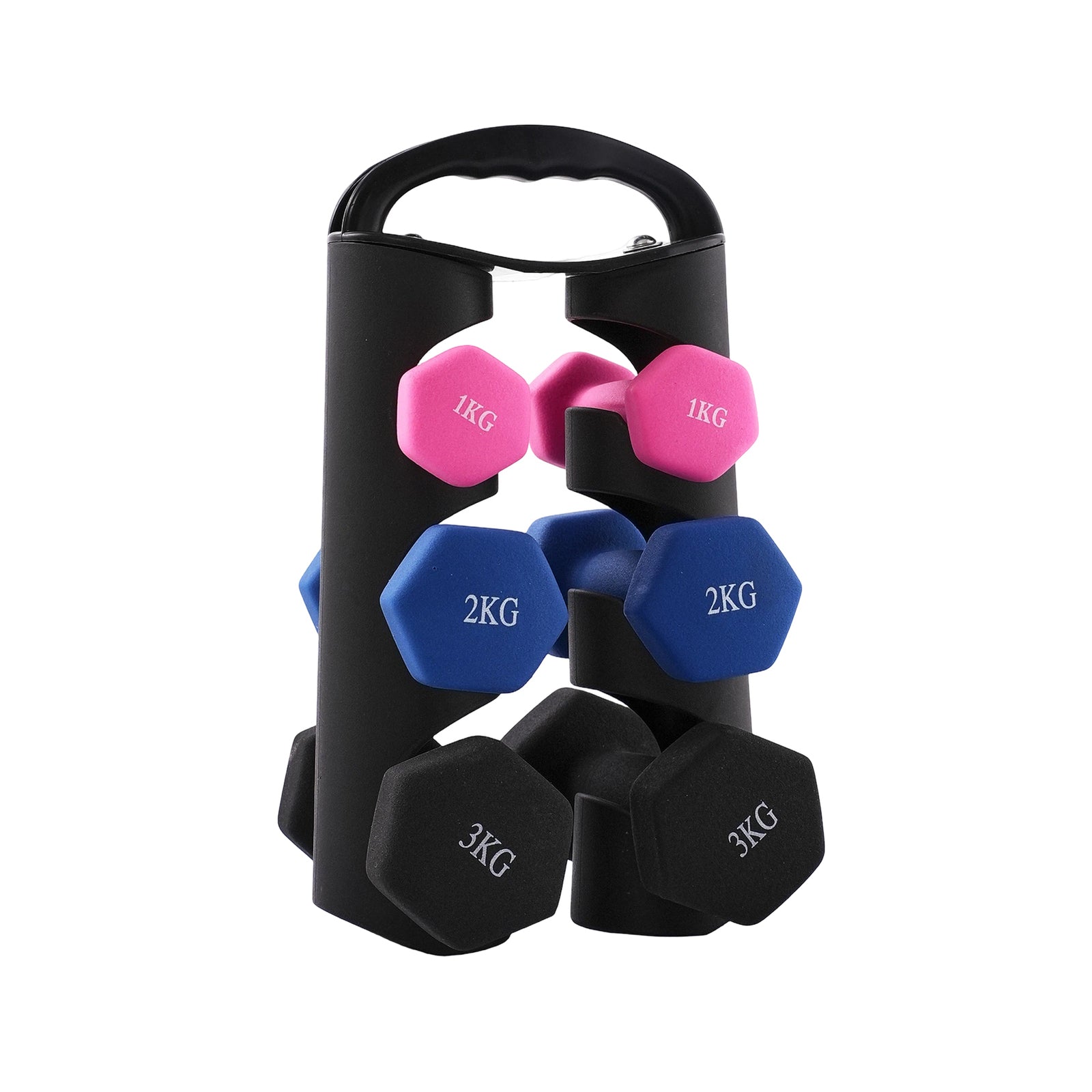 Breeins 1/2/3 Kg Fitness Dumbbells Home Hand Weights Set With Storage Stand