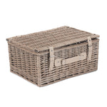 Wicker 40cm Antique Wash Picnic Basket | Gray
