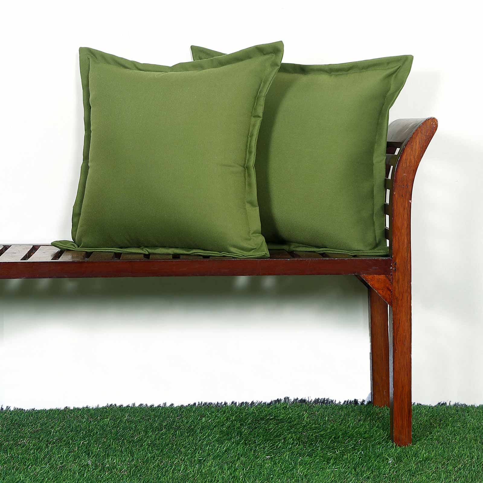 Plain Outdoor Cushion 45 X 45 Cm, Set Of 2 | 45cm x 45cm | Green