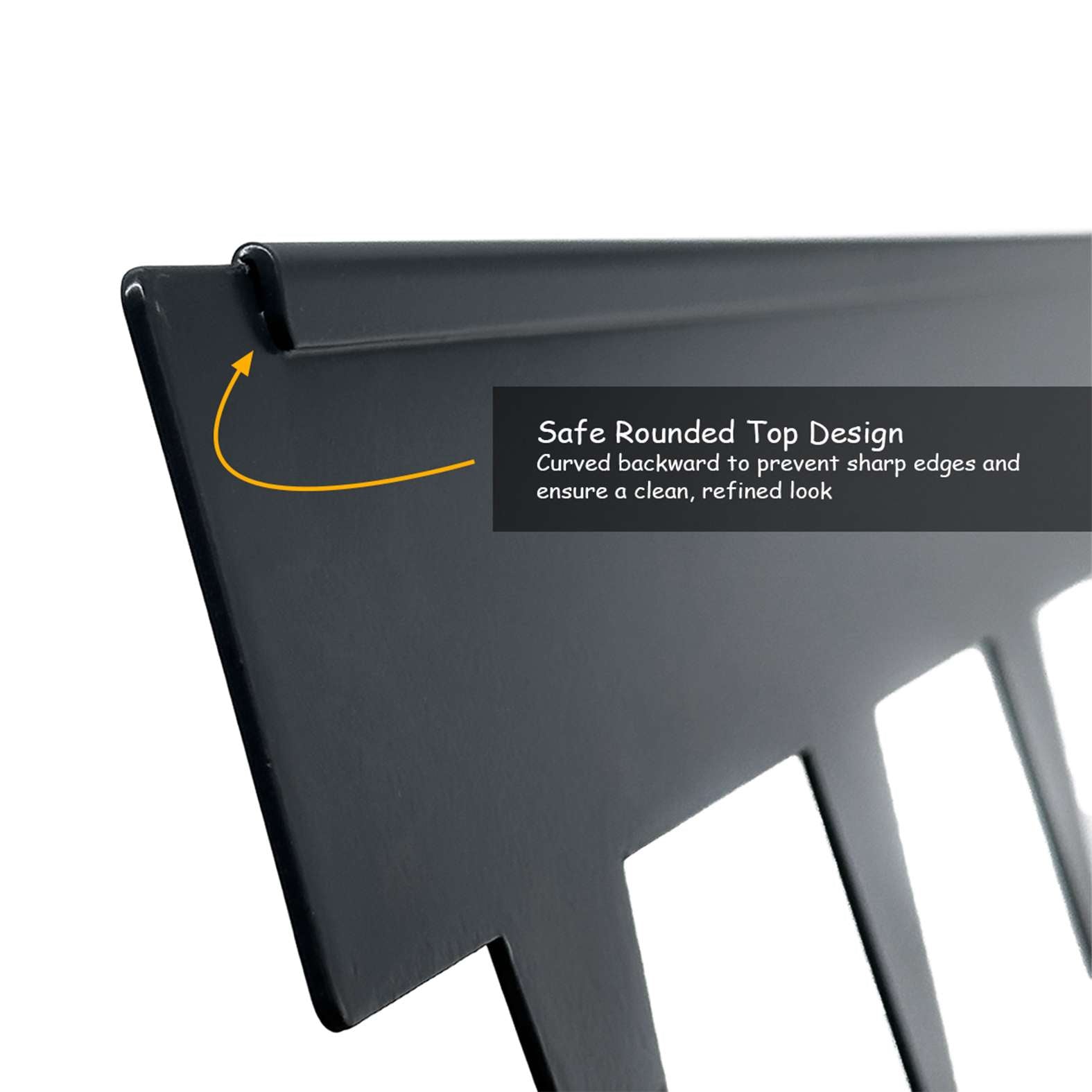 Metal Garden Border Edging 1m Panels – 20cm High, Set Of 5 With Pegs | Anthracite Grey