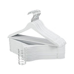20 Pack Wooden Clothes Hangers With Non Slip Bar | White