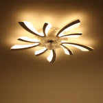Striped Ceiling Fan Light 30.7 Inch Led With 3-color Dimming, Reversible Quiet Motor, 6-speed, 2.4g App & Remote Control, Sleep Timer | White