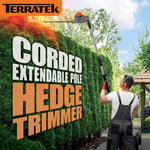 500w Hedge Trimmer Garden Electric Long Reach Telescopic Extendable Hedge Cutter Corded