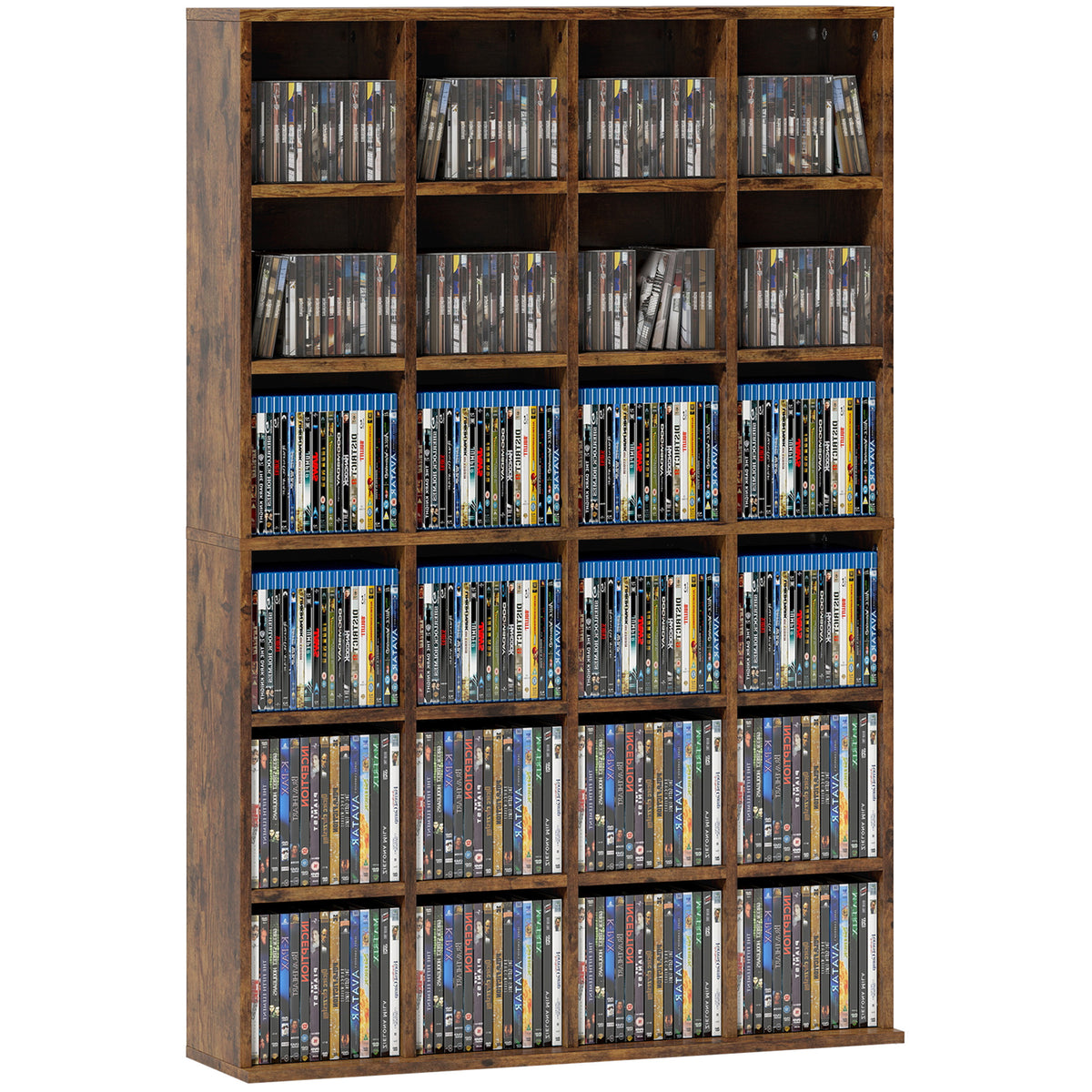 HOMCOM 456 Cd/ 336 Dvd Storage Unit, Media Storage Shelf