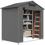 6x4ft Garden Storage Shed Tent Bike Tent Dark Grey