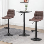 Adjustable Counter Barstools With Footrest | Brown