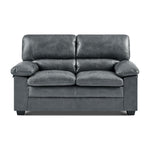 Oxford Faux Leather Sofa 2 Seater | Dark Grey
