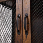 Wooden Wine Bar Cabinet With Wine Rack And Stemware Holders