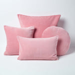 Set Of 2 Velvet Cushion Covers | 40cm x 40cm | Pink