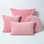 Luxury Cotton Velvet Cushion Cover | 40cm x 40cm | Pink