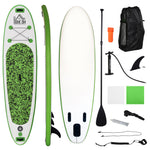 Inflatable Paddle Board, 10' X 30", Non-slip, 3 Fins | Green