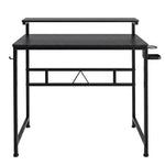 Compact Gaming Desk Pc Computer Table With Adjustable Monitor Shelf | Black