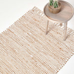 Horizon Neutral Chevron Hemp Chindi Rug | 120cm x 180cm | Natural