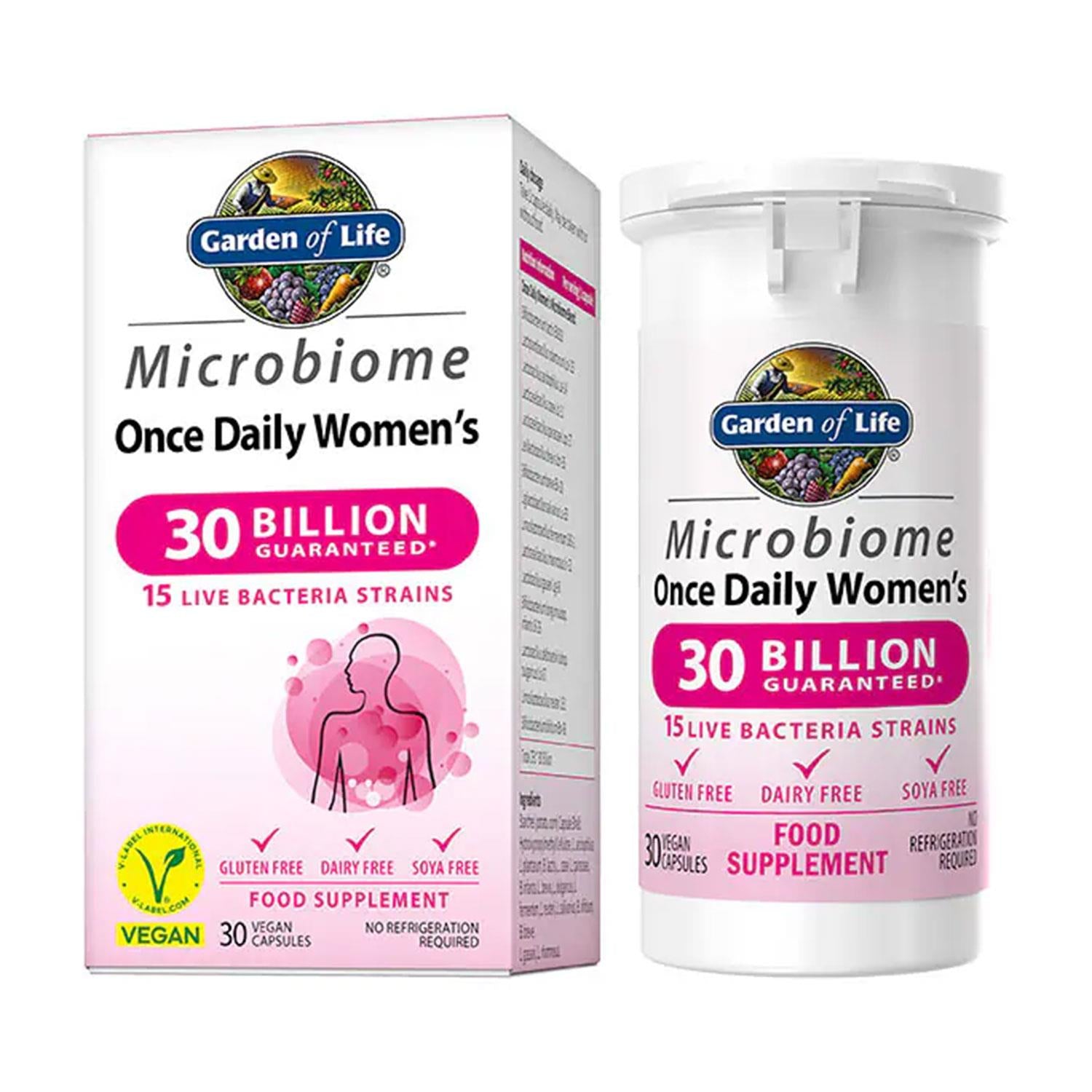 Microbiome Once Daily Women’s Probiotic 30 Vegan Food Supplement